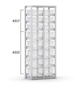 Scaffale vuoto per cassette 400x300 mm, L810 x P421 x H2003 mm – foto 3