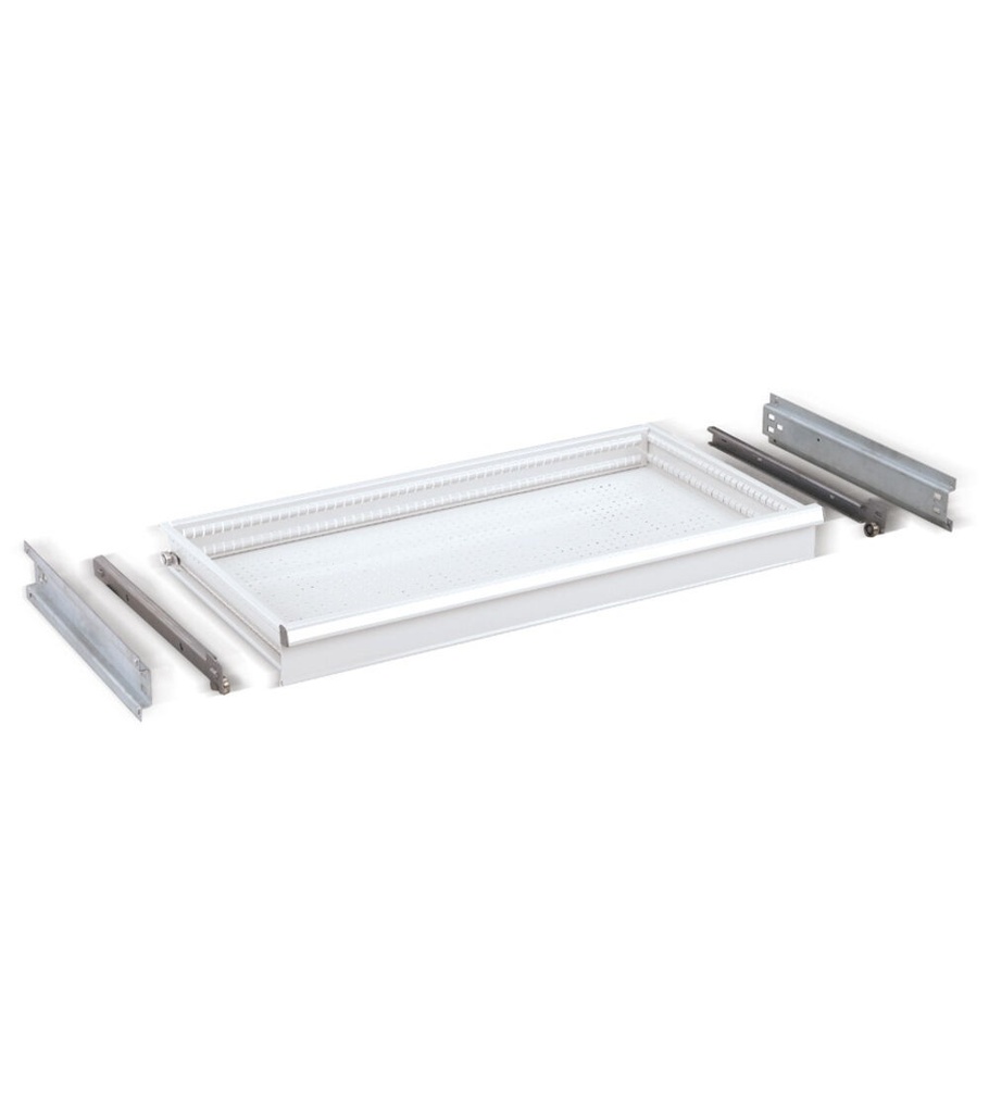 Cassetto a estrazione semplice H=100 mm – H 100 mm – Grigio chiaro (RAL 7035) – foto 2