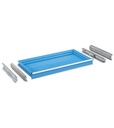 [ST1015] Cassetto a estrazione telescopica H=100 mm – H 100 mm – Blu (RAL 5012)