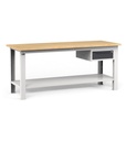 [WORK2044] Banco per officina con 1 cassetto, 200 cm, Grigio e antracite