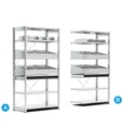 Scaffale per minuterie a 6 piani con divisori, L1057 x P521 x H2011 mm – foto 2