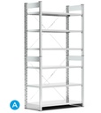 [ST1055] Scaffale per contenitori a bocca di lupo mis.4A5, 6 ripiani, L1057 x P521 x 2016 mm