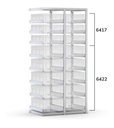 Scaffale aggiuntivo vuoto per cassette 600x400 mm, L960 x P621 x H2003 mm – foto 2