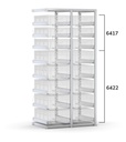 Scaffale aggiuntivo vuoto per cassette 600x400 mm, L960 x P621 x H2003 mm – foto 3