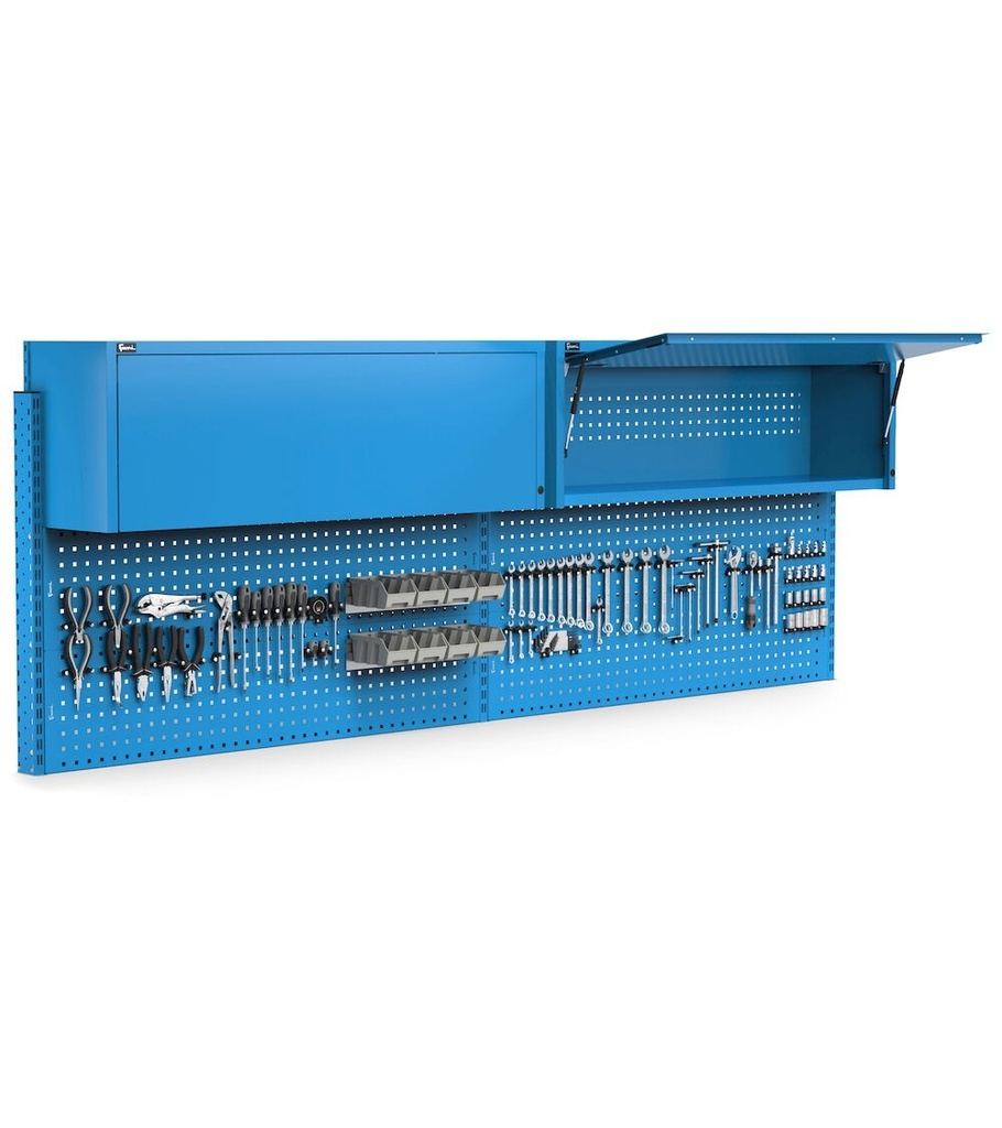 [WORKLOOK3006] Parete attrezzata Work Look – 2970 × 373 × 1063 mm, Blu (RAL 5012)