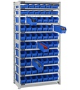 Scaffale con 11 piani e 68 contenitori RK Box Air, L1057 x P521 x H2011 mm – foto 2