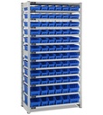 [ST1074] Scaffale con 13 piani e 72 contenitori RK Box Air, L1057 x P521 x H2011 mm