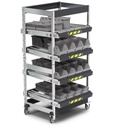 Scaffale con 4 telai inclinabili con ruote – 1118 × 1009 × 2164 mm – foto 2