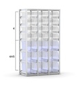 Scaffale vuoto per contenitori mis. 4/4A5, L1208 x P521 x H2003 mm – foto 2