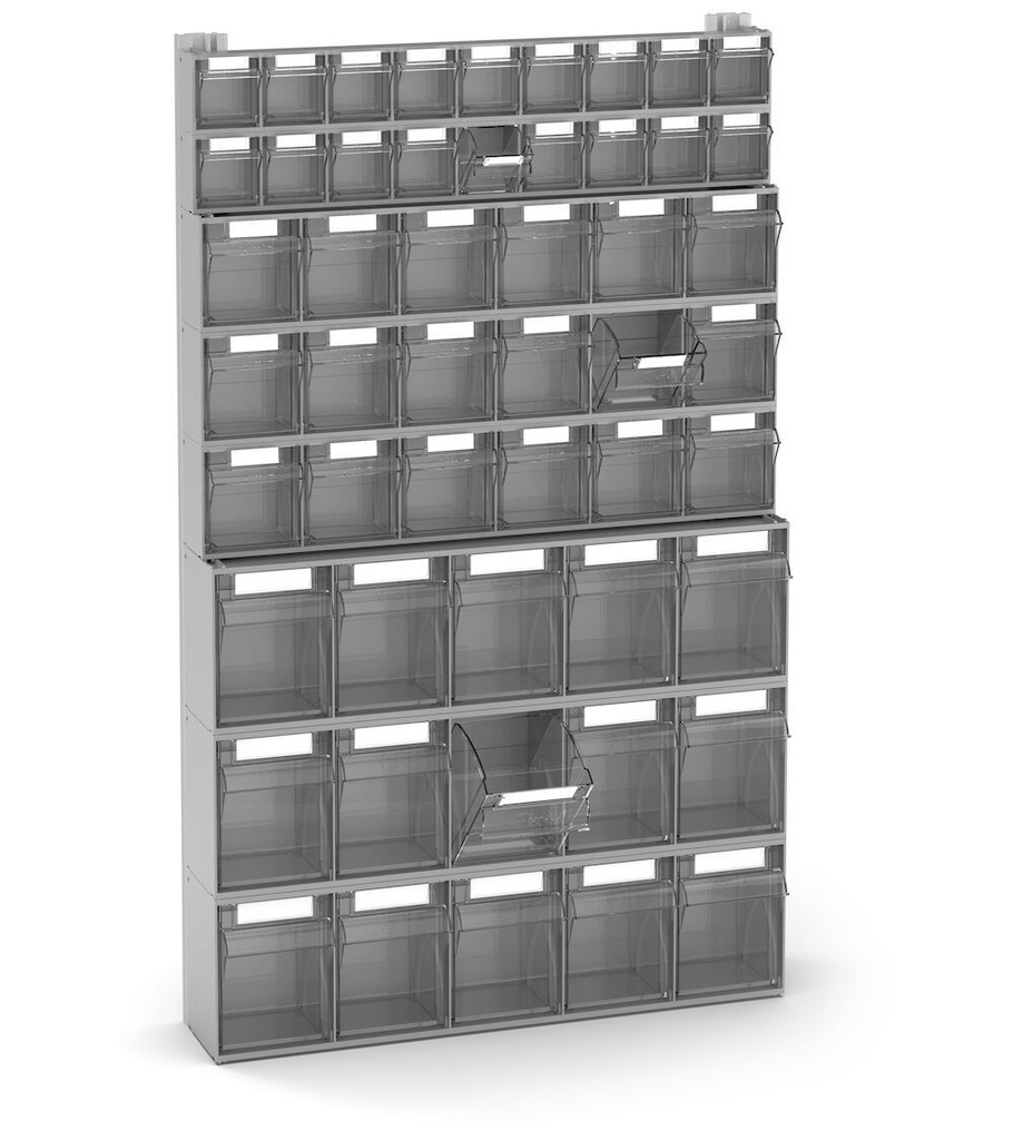 [VISUAL003] Scaffale portaminuteria con 51 cassetti Visual Box, H1000 mm