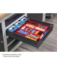 Banco da lavoro WORK1508 con 1 armadio a cassetti con 4 cassetti e 2 semipiani – foto 3