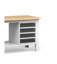 Banco per officina con 4 cassetti, 200 cm, Grigio e antracite – foto 8