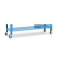 Banco lavoro con ruote e 4 cassetti, 200 cm, blu – foto 7