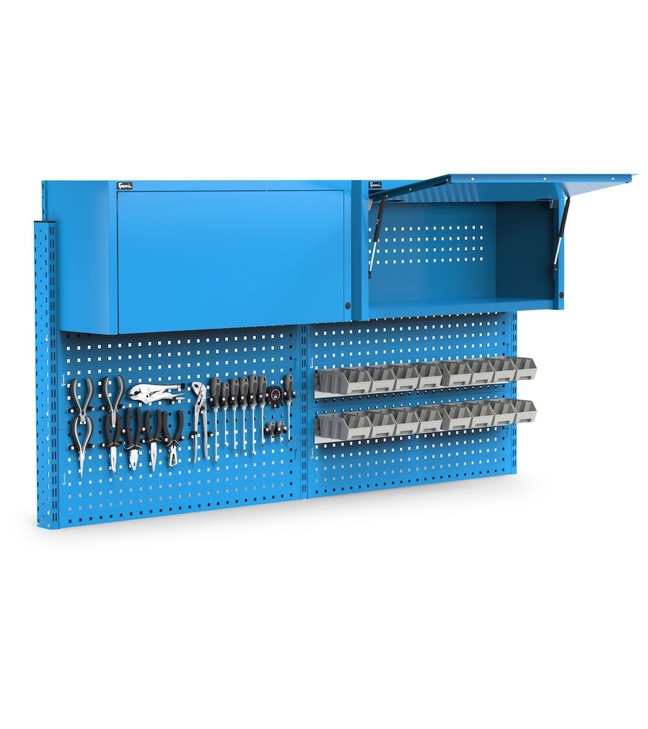 [WORKLOOK2006] Parete attrezzata Work Look – 2000 × 373 × 1063 mm, Blu (RAL 5012)