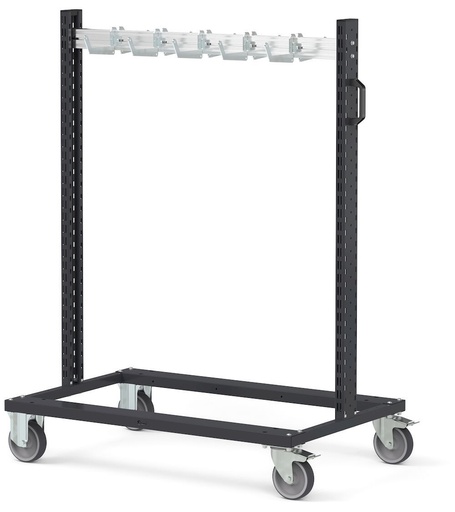 Trolley with hooks