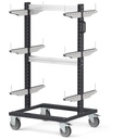 Carrello con supporti
