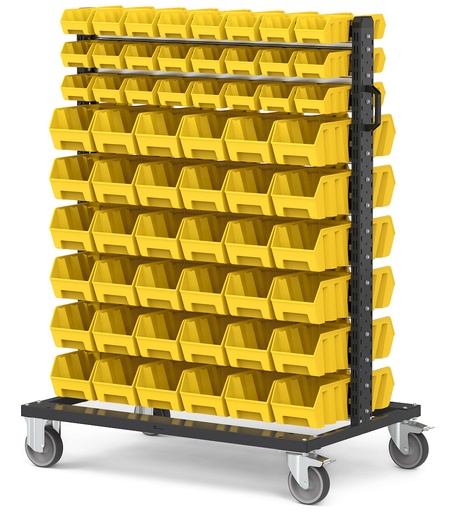 Carro con 120 cubetas de apertura frontal Picking Box Air