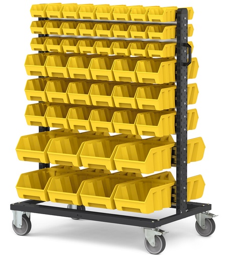 Carro con 100 cubetas de apertura frontal Picking Box Air