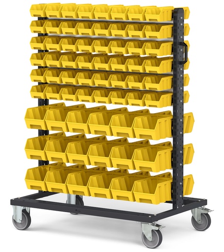 Carro con 132 cubetas de apertura frontal Picking Box Air