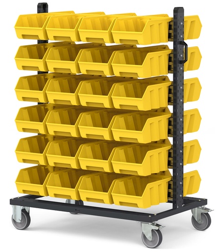 Carro con 48 cubetas de apertura frontal Picking Box Air