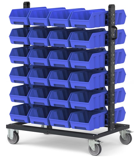Chariot avec 48 bacs à bec Picking Box Air