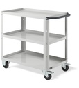 Carrello Clever Small con piano in acciaio aggiuntivo – Grigio chiaro (RAL 7035)