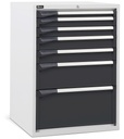 Cassettiera Master DE con 7 cassetti 1x50 2x75 2x100 1x200 1x300 – H 1000 mm