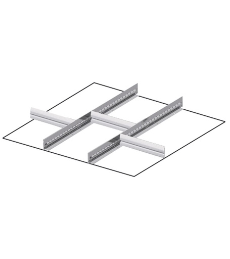 Set of 2 longitudinal dividers, 3 transverse dividers for drawers with H 50 mm, 36×36 EH