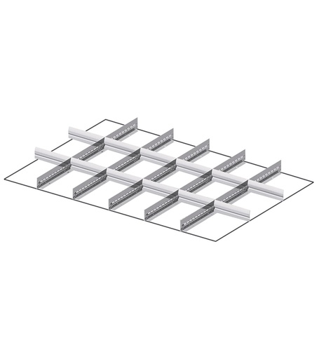 Master DE drawer divider set for front height H=75 mm