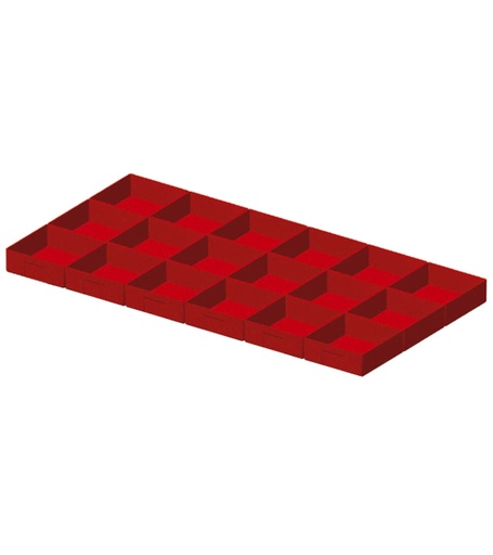 Divider box kit, 18 pieces, for drawers with H 100/125 mm, 54×27 EH