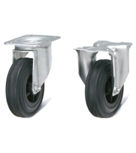 Kit de roues en caoutchouc standard diamètre 125 mm