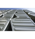 Contenitore industriale con apertura a bocca di lupo, L800 x P700 x H600 mm