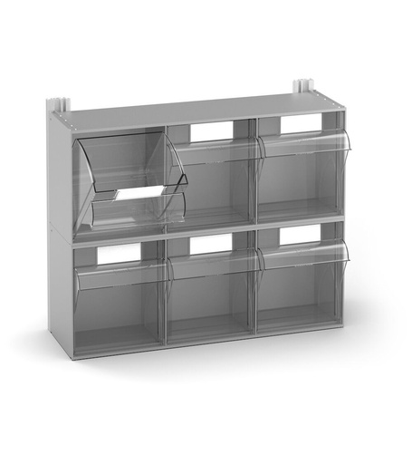 Rayonnage pour petites pièces avec 6 tiroirs Visual Box, H500 mm