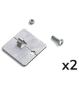 Kit di 2 piedini in acciaio per scaffale porta contenitori