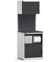 Modulo con armadio con vano rifiuti e rotolo di carta, L 714 mm (cod. GARAGE011)