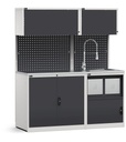 Modulo con armadio con vano rifiuti e lavandino, L 1734 mm