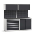 Modulo con cassettiera e armadio con ante scorrevoli, L 2040 mm (cod. GARAGE052)