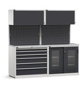 Modulo con cassettiera e armadio con Iron Team Electric, L 2040 mm (cod. GARAGE057)