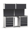 Modulo banco da lavoro con cassettiere, L 2040 mm (cod. GARAGE064)