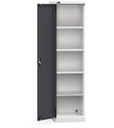 Armadio da officina con porta a battente e ripiani, L 512 mm