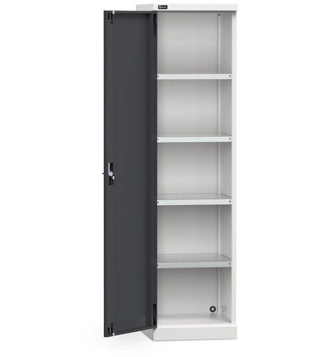 Armadio da officina con porta a battente e ripiani, L 512 mm