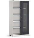 Armadio da officina con porte scorrevoli fessurate in policarbonato, L 1020 mm