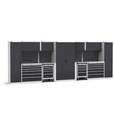 Sistema modulare di arredo officina – Grigio chiaro + Grigio antracite (RAL 7035+7016) – 5515 × 640 × 2000 mm