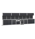 Sistema modulare di arredo officina – Grigio chiaro + Grigio antracite (RAL 7035+7016) – 5712 × 640 × 2000 mm