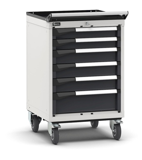 Armoire à tiroirs sur roues avec 6 tiroirs 2x75 3x100 1x150 Master – H 922 mm