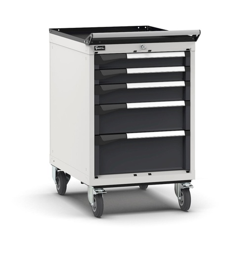 Armoire à tiroirs sur roues avec 5 tiroirs 2x75 1x100 1x150 1x200 Master – H 922 mm