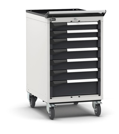 Armoire à tiroirs sur roues avec 7 tiroirs 2x75 4x100 1x150 Master – H 1022 mm