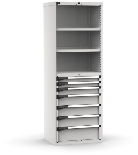 Master drawer cabinet with 7 drawers 2xPR 2x75 1x100 3x150 1x200 – H 2000 mm