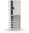 Cassettiera Master con porta con 7 cassetti 2xPR 2x75 1x100 3x150 1x200 – H 2000 mm