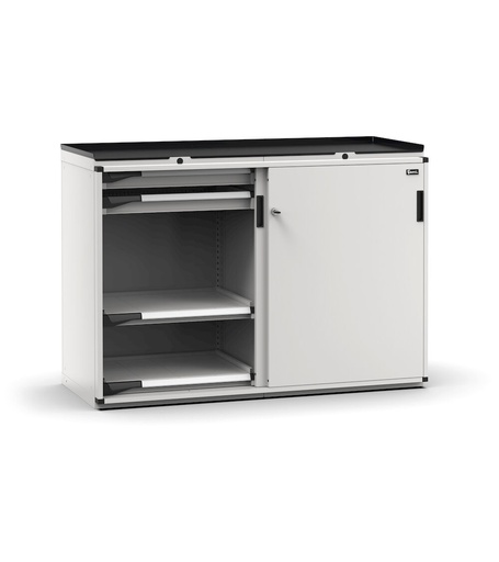 Master drawer cabinet with sliding doors and 4 drawers 4x75 4xPE – H 1022 mm